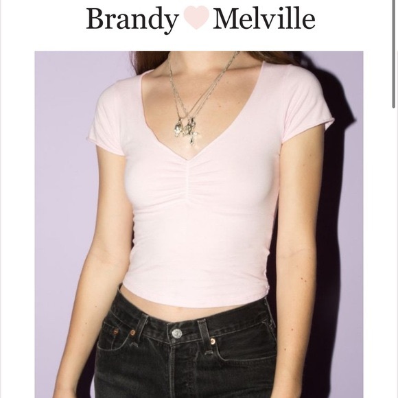 pink brandy melville shirt